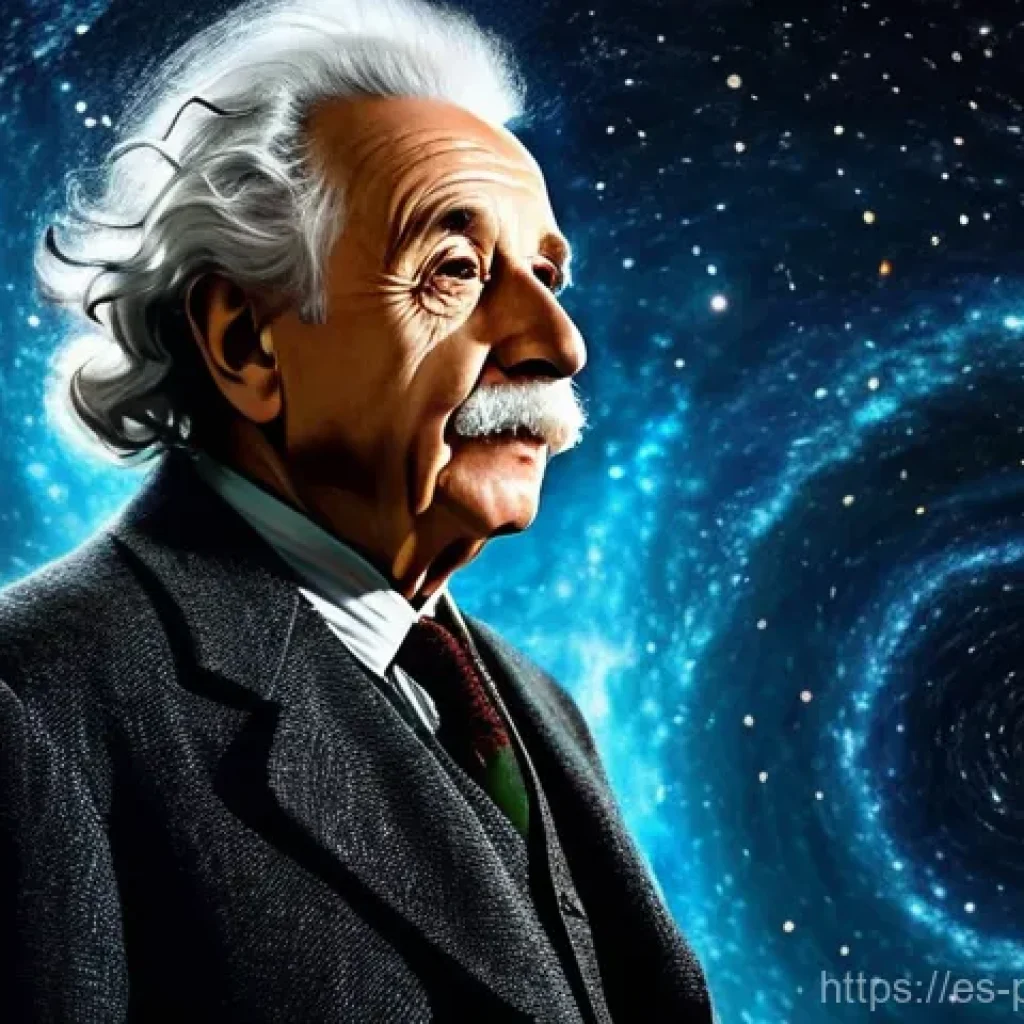 알버트 아인슈타인 유대인 정체성 - **Prompt:** A dignified, elderly Albert Einstein stands in a dimly lit, high-ceilinged observatory, ...