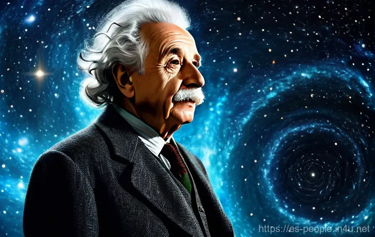 알버트 아인슈타인 유대인 정체성 - **Prompt:** A dignified, elderly Albert Einstein stands in a dimly lit, high-ceilinged observatory, ...