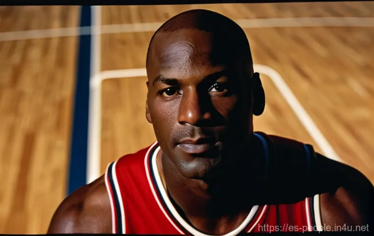 마이클 조던 NBA 역사 - **Prompt: The Unstoppable "Air Jordan" in Action**
    "A full-body, dynamic action shot of Michael ...