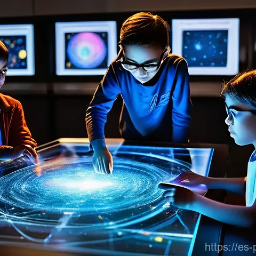 알버트 아인슈타인 철학적 사유 - **Prompt: The Spark of Curiosity and Imagination**
    "A group of diverse children, aged 8-12, are ...