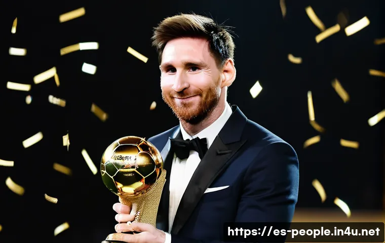 리오넬 메시 개인상 - **Image Prompt 1: The Golden Reign - Ballon d'Or Moment**
    "A stunning, high-resolution cinematic...